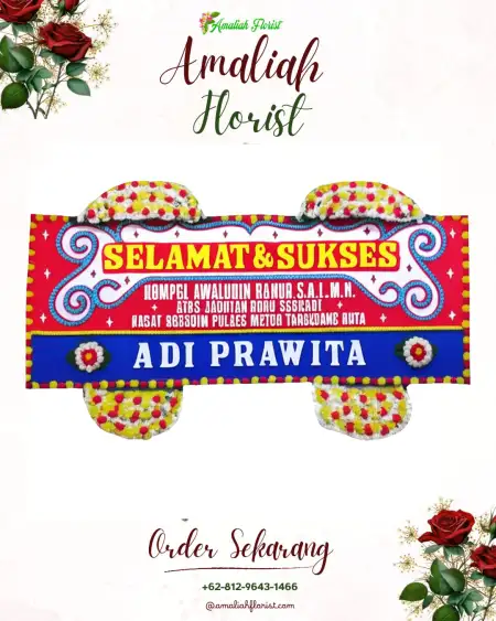 Papan Bunga Ucapan Selamat Megang